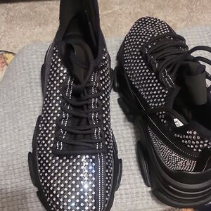 Black Rhinestone Sneakers